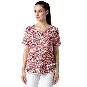 Rebecca Taylor 100% Silk Floral Blouse - Feminine Romantic Retro - Size 8